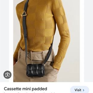 Brand new authentic Bottega mini cassette in black